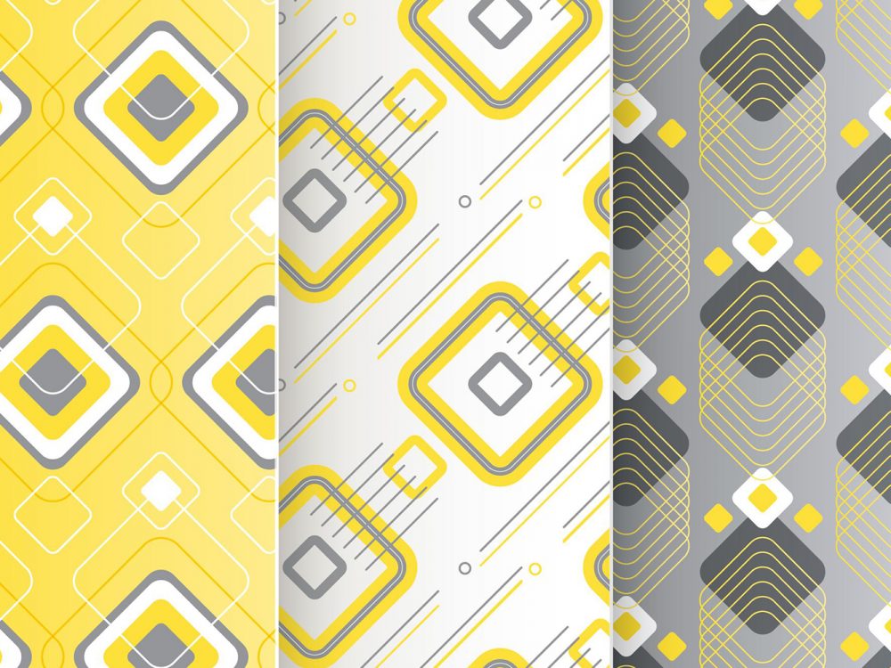Yellow and Gray Geometric Pattern Collection