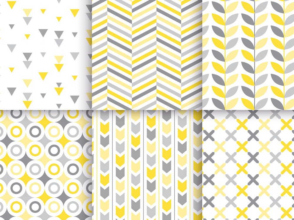 Yellow and Gray Geometric Pattern Collection