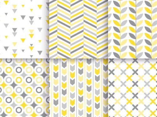 Yellow and Gray Geometric Pattern Collection