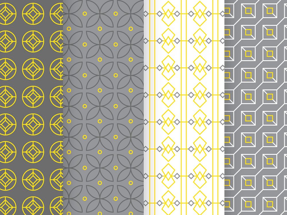 Yellow and Gray Geometric Pattern Collection