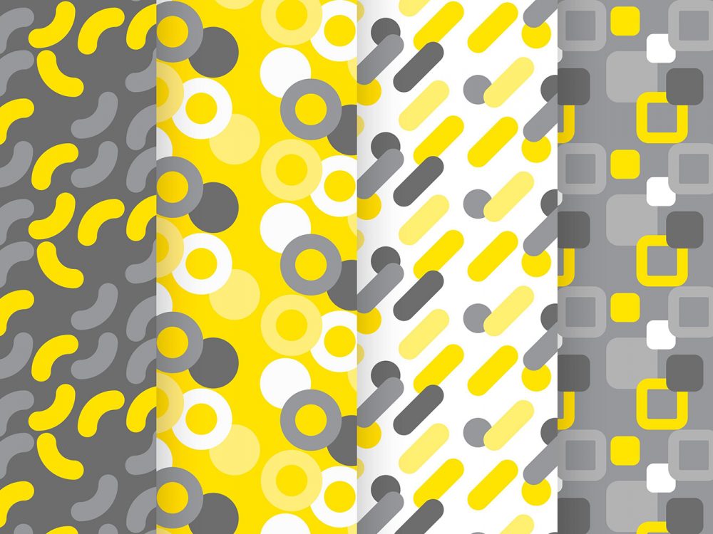Yellow and Gray Geometric Pattern Collection