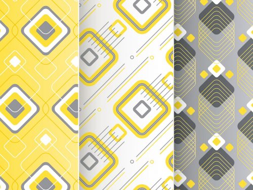 Yellow and Gray Geometric Pattern Collection