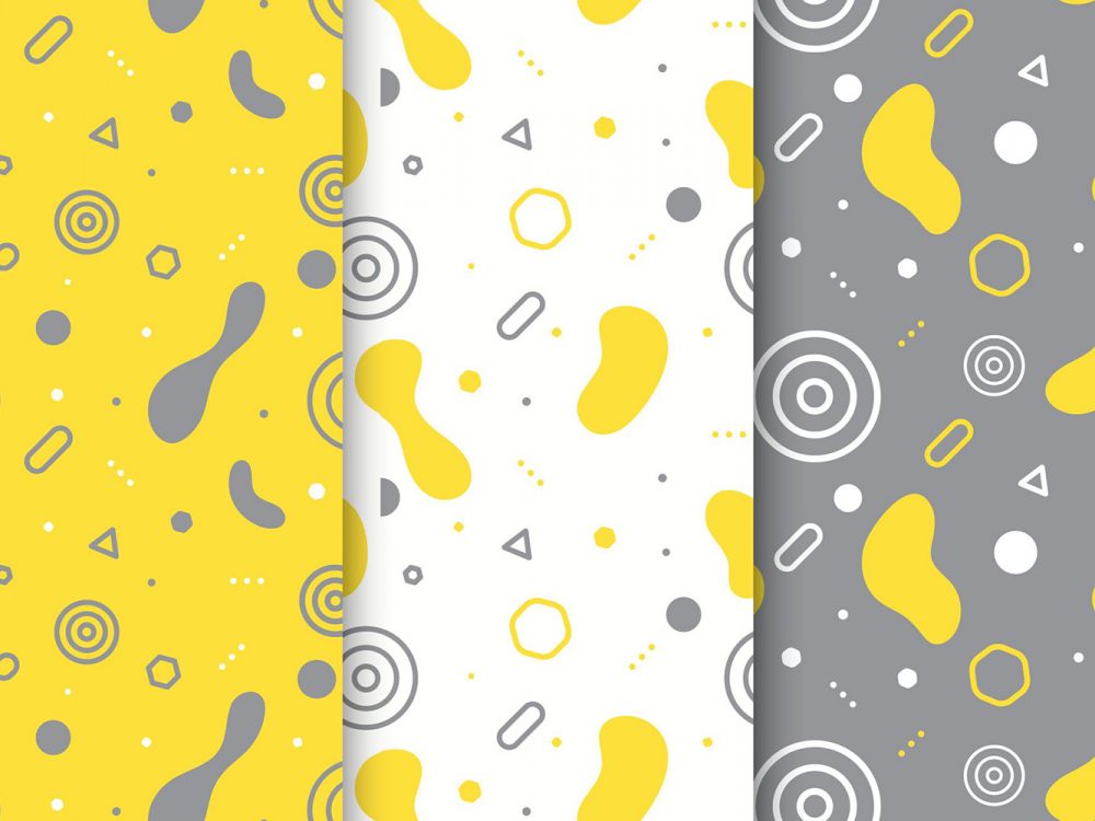 Yellow and Gray Geometric Pattern Collection