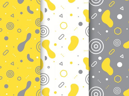 Yellow and Gray Geometric Pattern Collection