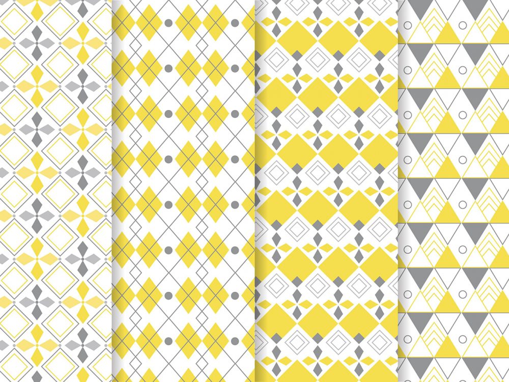 Yellow and Grey Geometric Patterns