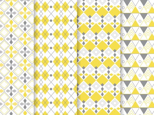 Yellow and Grey Geometric Patterns