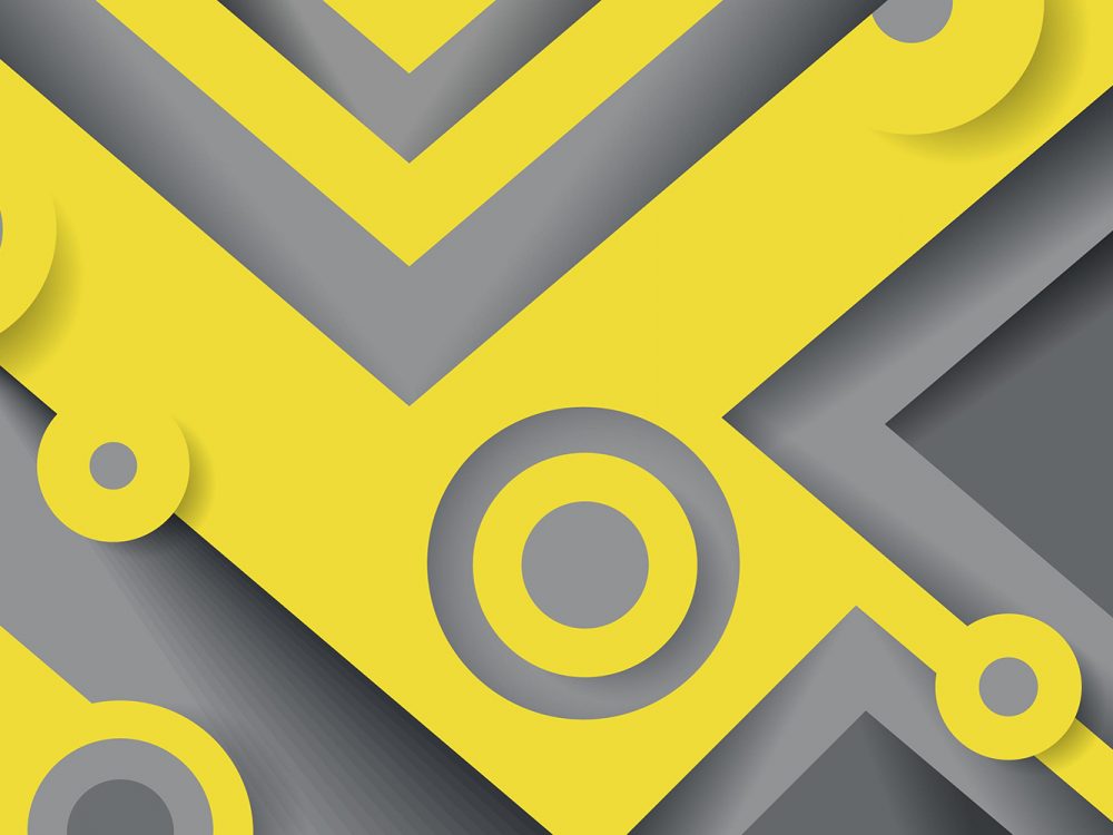 Yellow and Grey in Paper Style Background