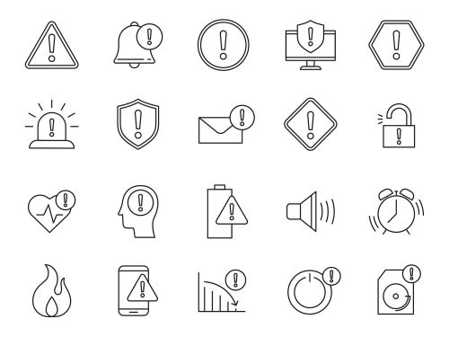 20 Alert Vector Icons
