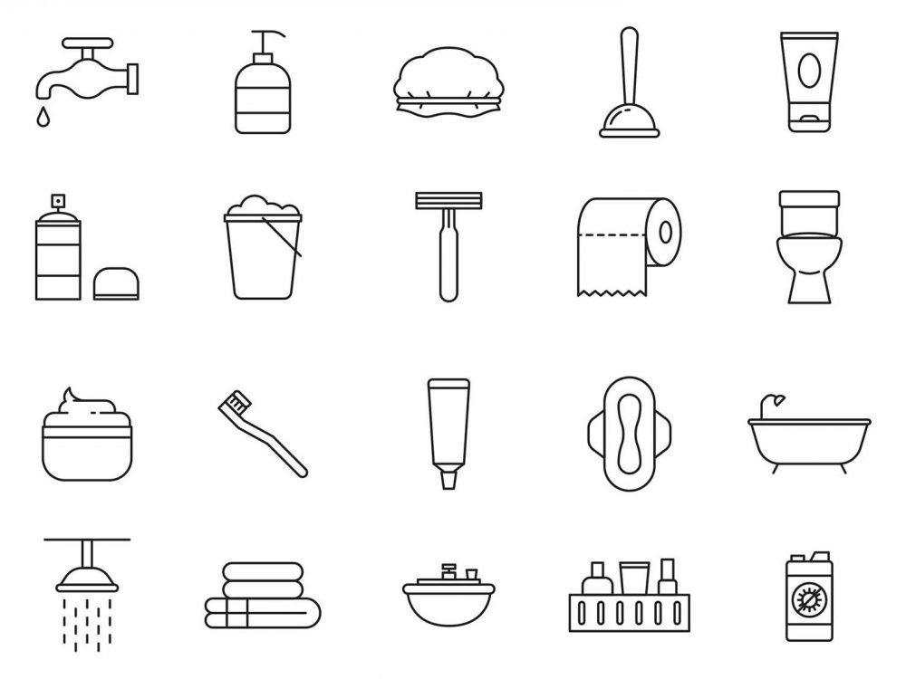 20 Bathroom Vector Icons