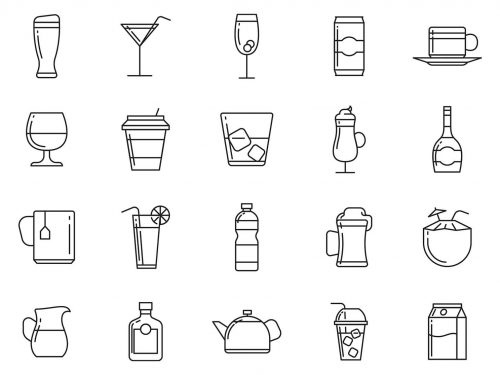 20 Beverages Vector Icons
