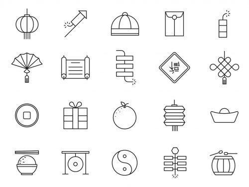 20 Chinese New Year Vector Icons