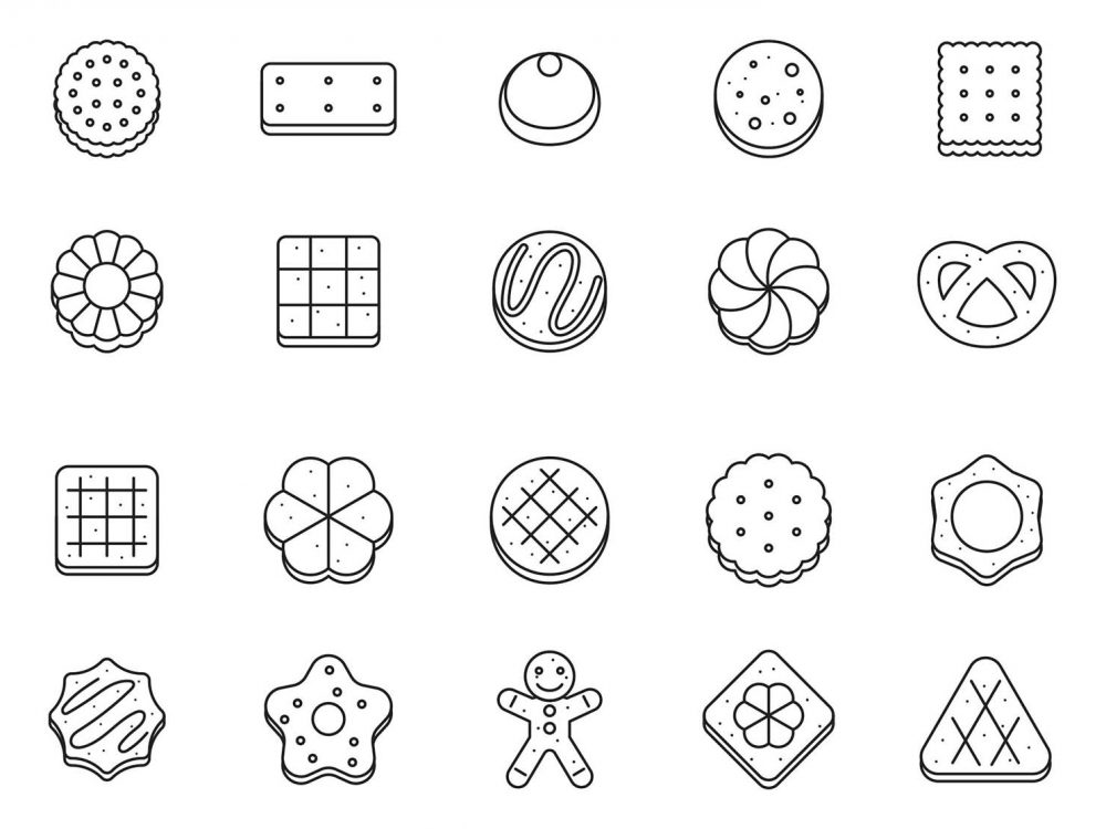 20 Cookies Vector Icons