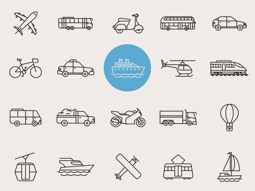 20 Transportation Vector Icons