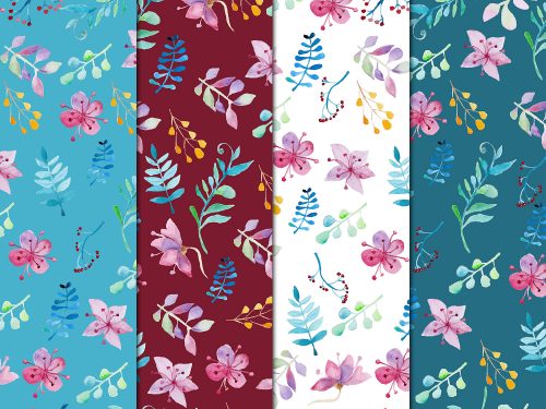 Beautiful Floral Watercolor Free Pattern