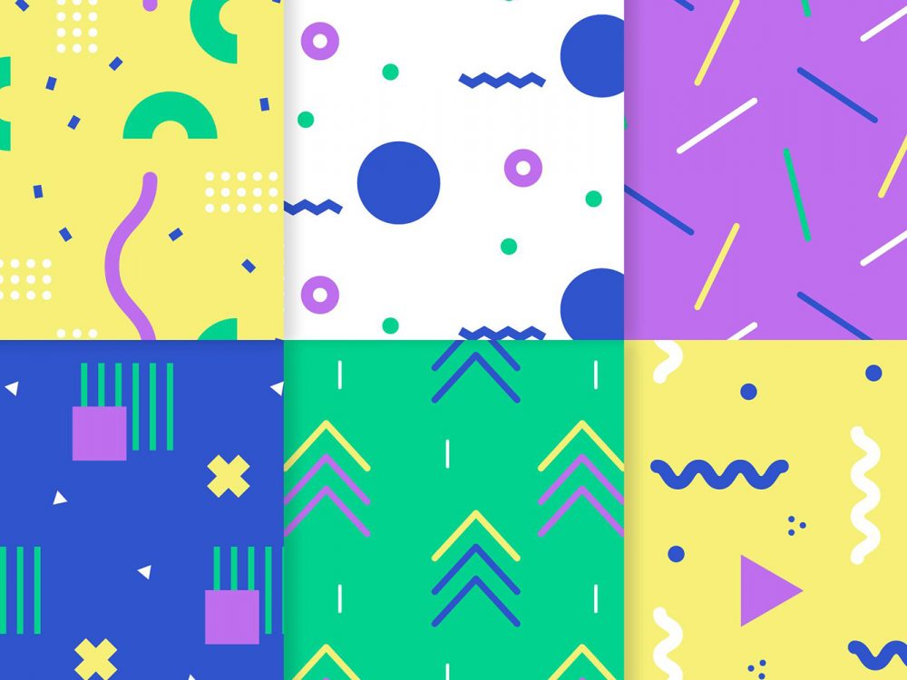 Colorful Memphis Pattern Collection