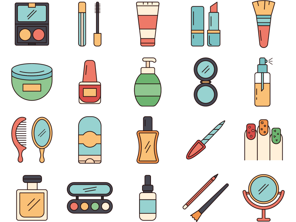 Cosmetics Vector Free Icon Set