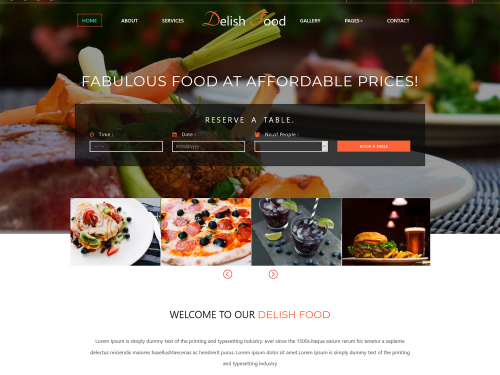 Delish Food - HTML Web Template