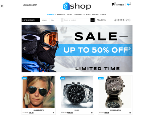 E-Shop Free WooCommerce WordPress Theme