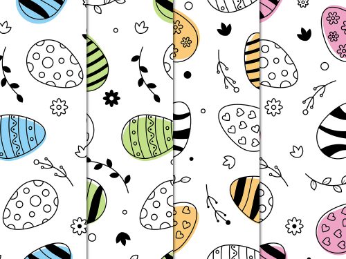 Easter Vector Free Seamless Pattern