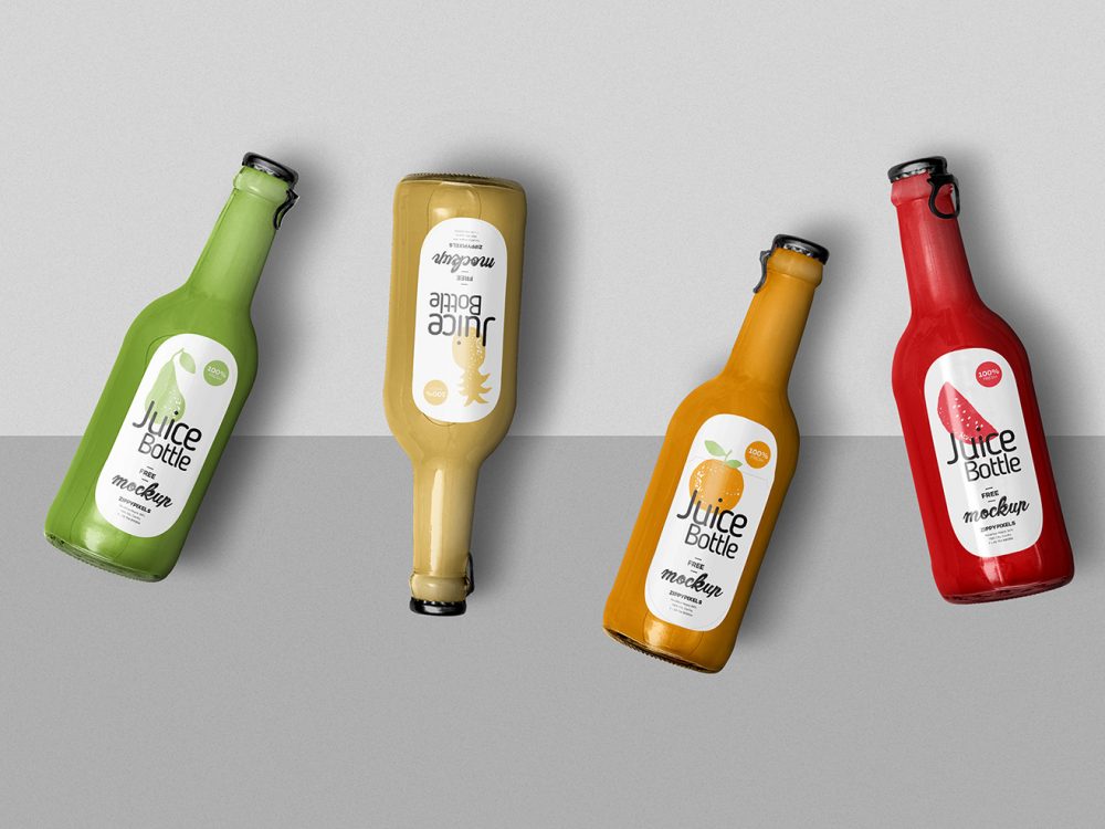 Free Awesome Juice Bottle Mockup