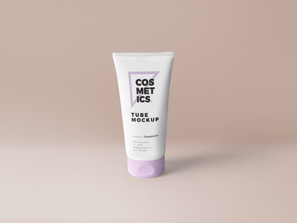 Free Customizable Tube Packaging Mockup