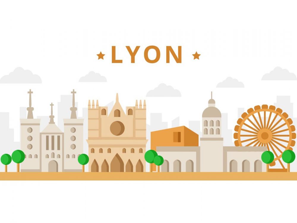 Free Lyon Landmark Illustration