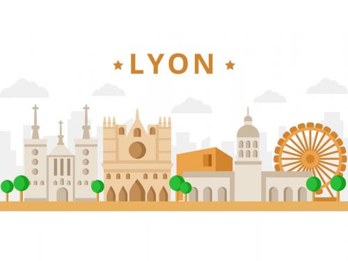 Free Lyon Landmark Illustration