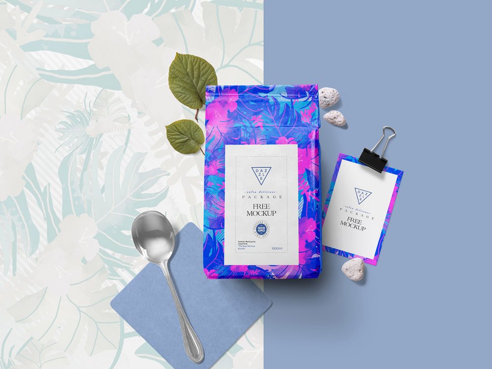 Free Packaging Pouch Mockup