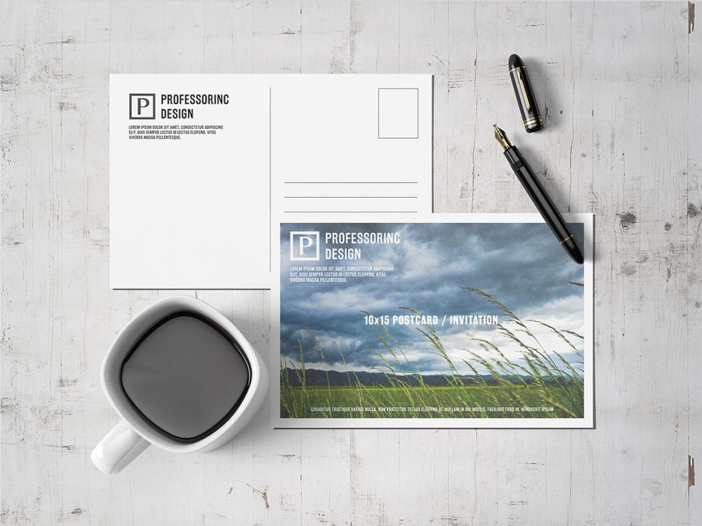 Free Postcard Mockup Design