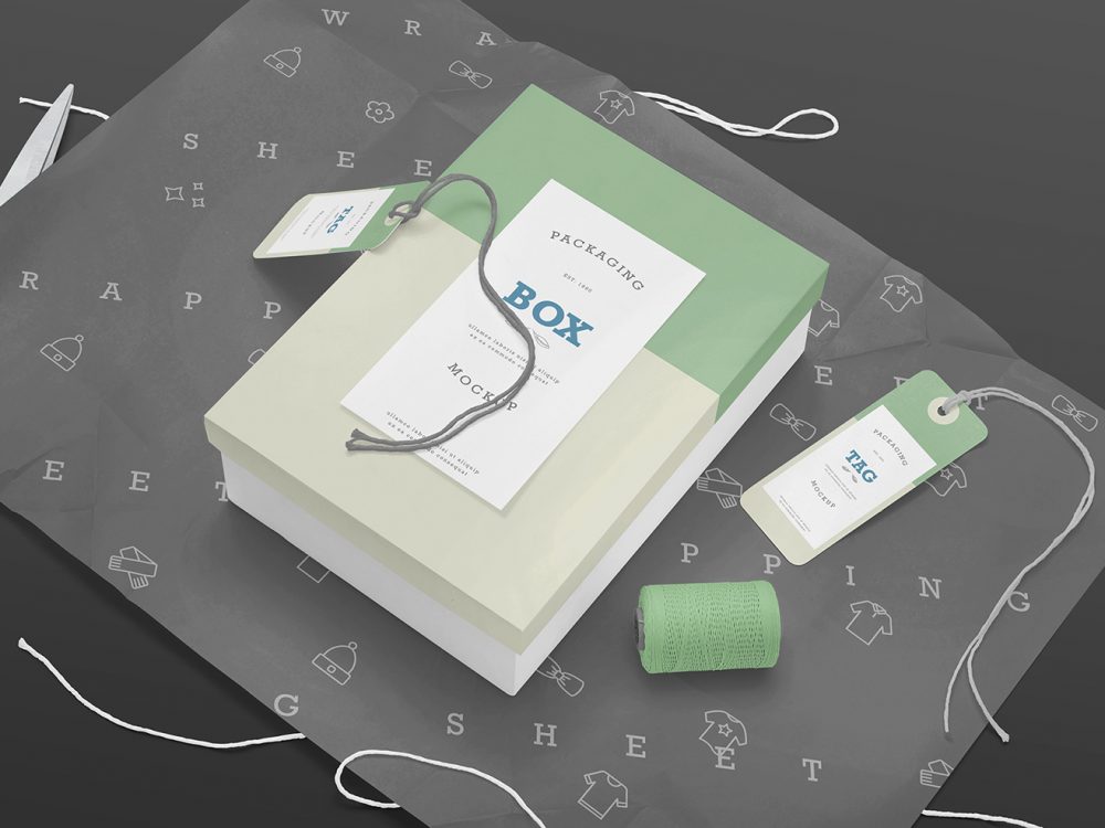 Free Rectangle Box Mockup PSD