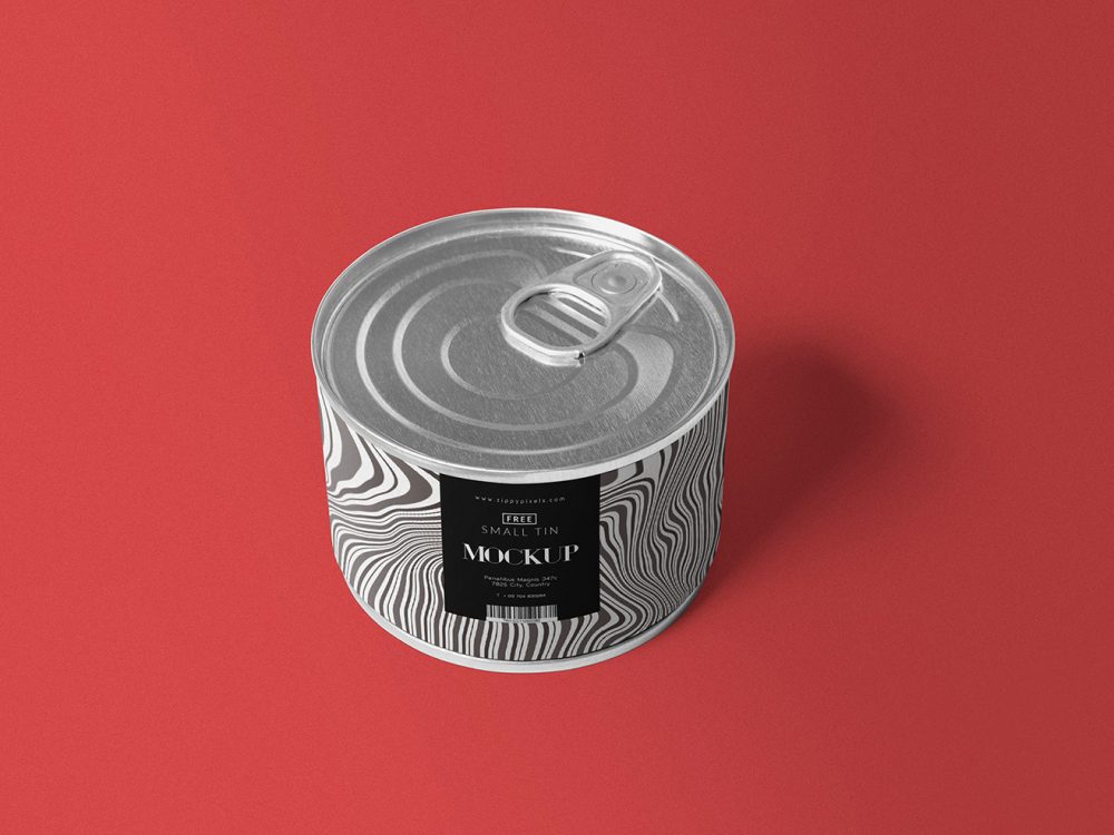 Free Round Tin Mockup