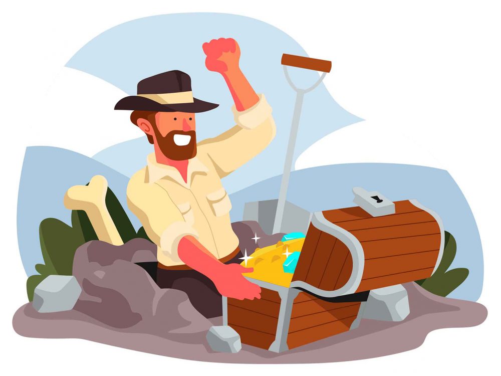 Free Treasure Hunter Illustration
