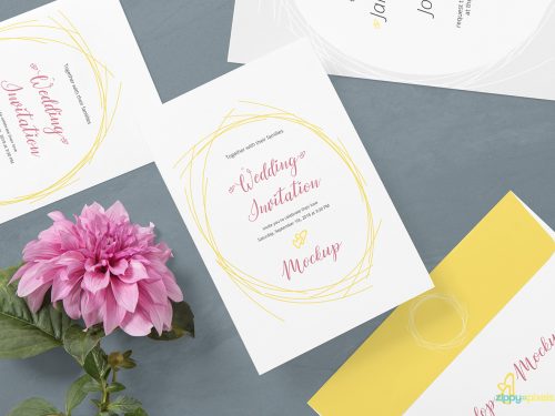 Free Wedding Card Mockup PSD