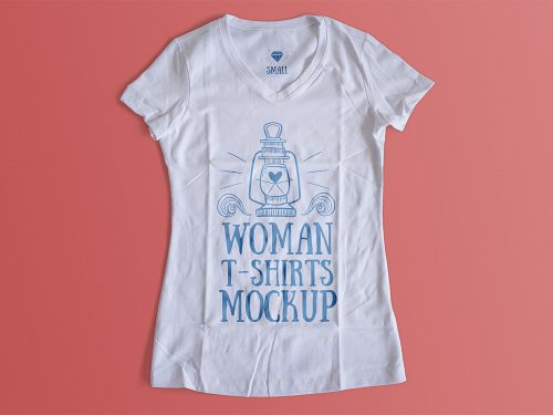 Free Woman T-Shirt Mockup