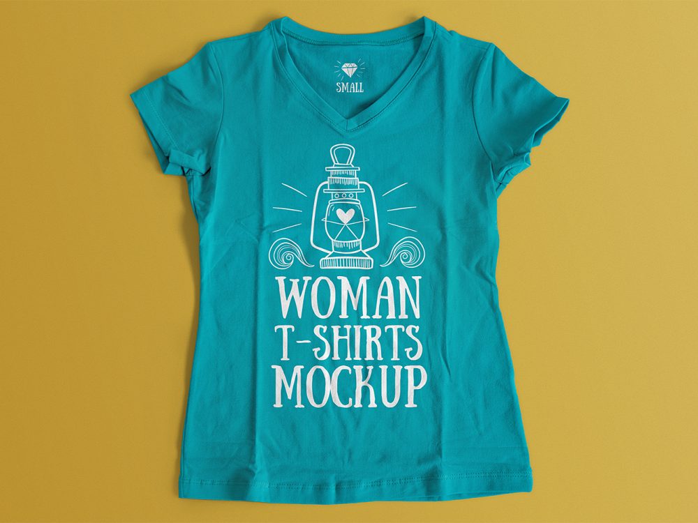 Free Woman T-Shirt Mockup
