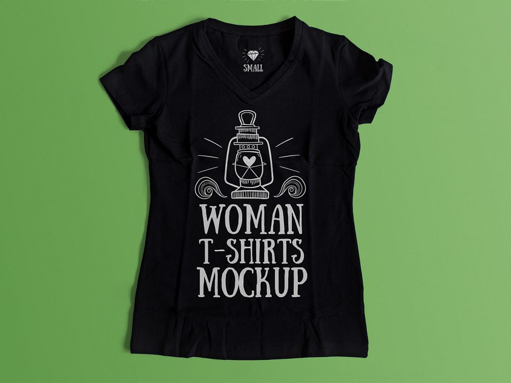 Free Woman T-Shirt Mockup