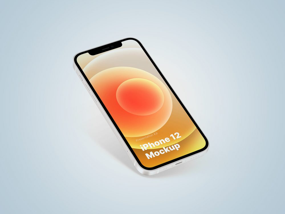 Free iPhone 12 PSD Mockup