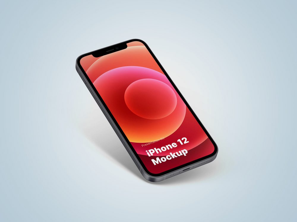 Free iPhone 12 PSD Mockup