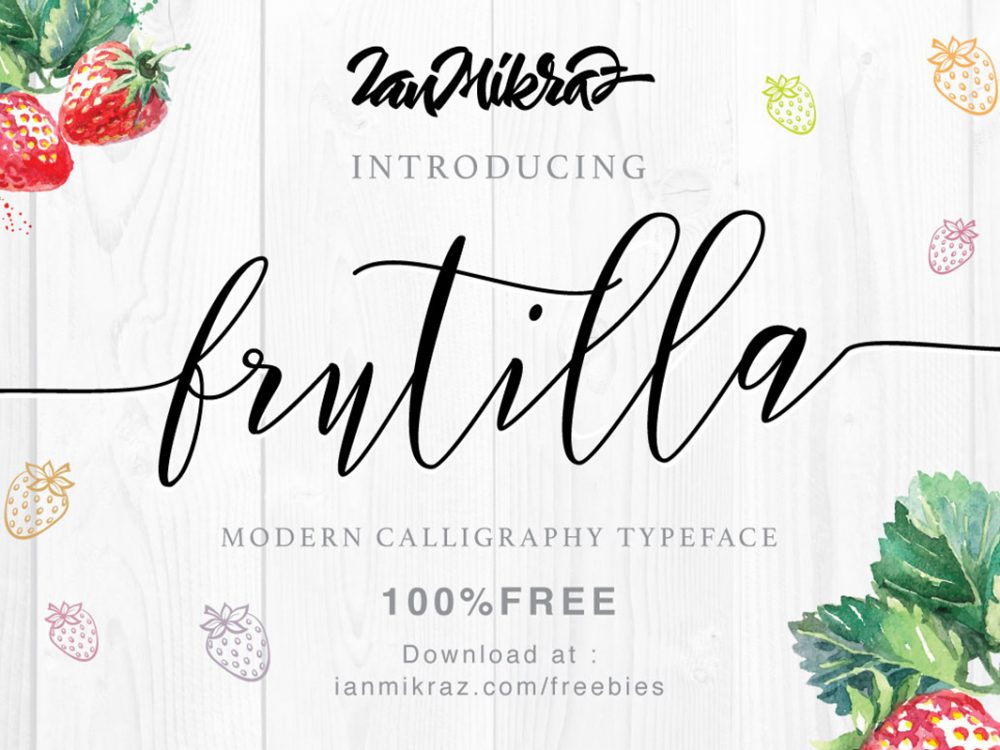 Fruitilla Modern Script Free Typeface