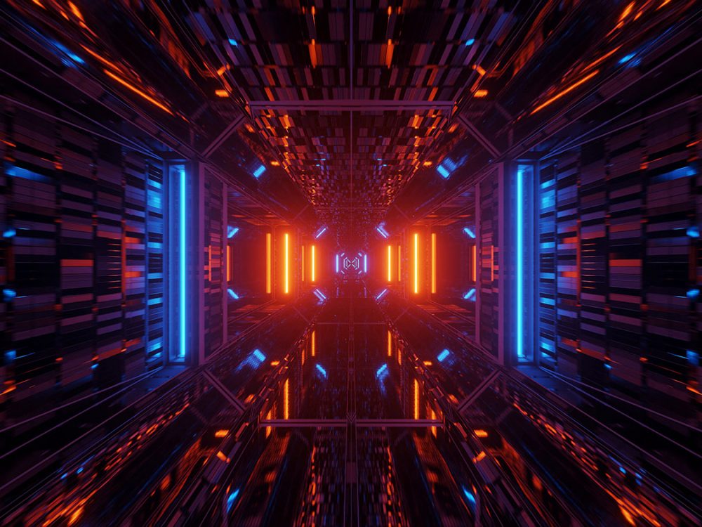 Futuristic Tunnel Corridor Background