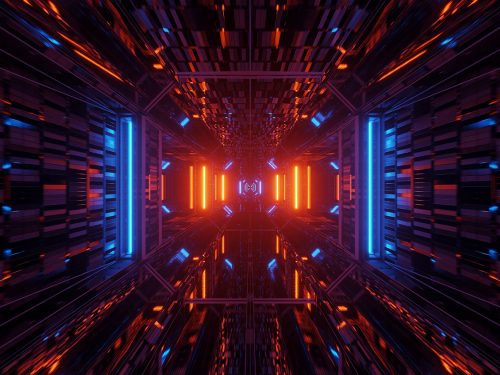 Futuristic Tunnel Corridor Background