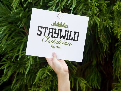 Greetings Card in Hand Mockup