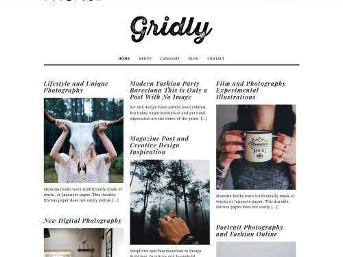 Gridly Layout WordPress Theme
