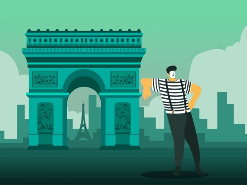 Historic Paris Building Vector Illustration