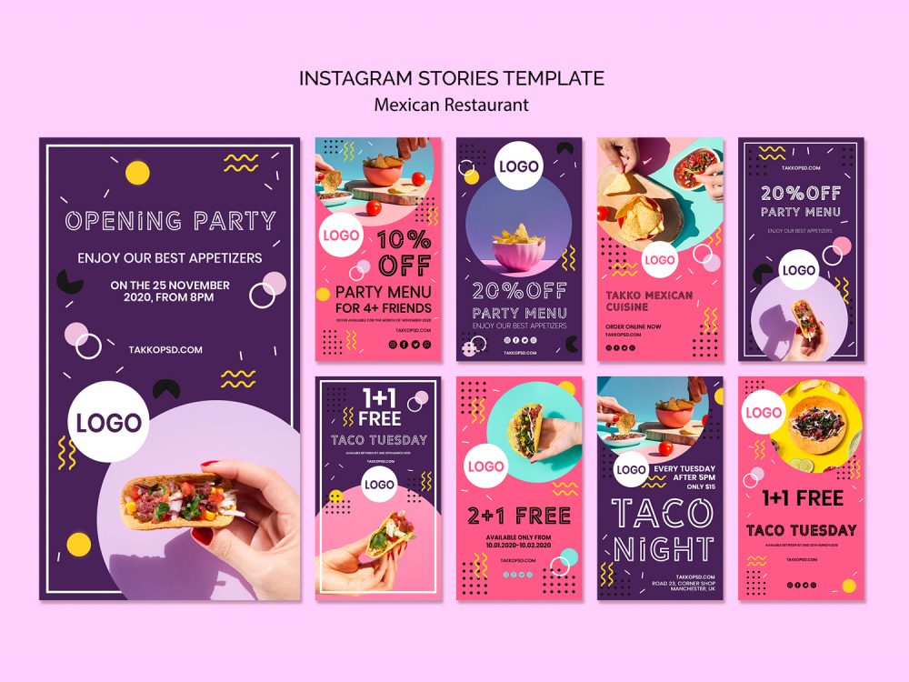 Mexican Food Instagram Stories Templates