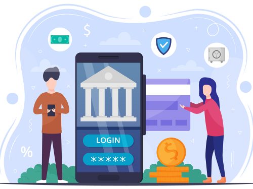 Mobile Banking Vector Free Illustration