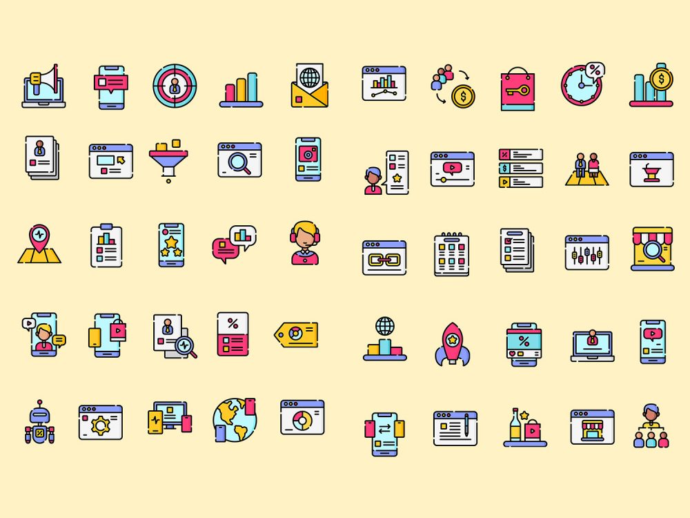 Online Marketing Icons Pack 2
