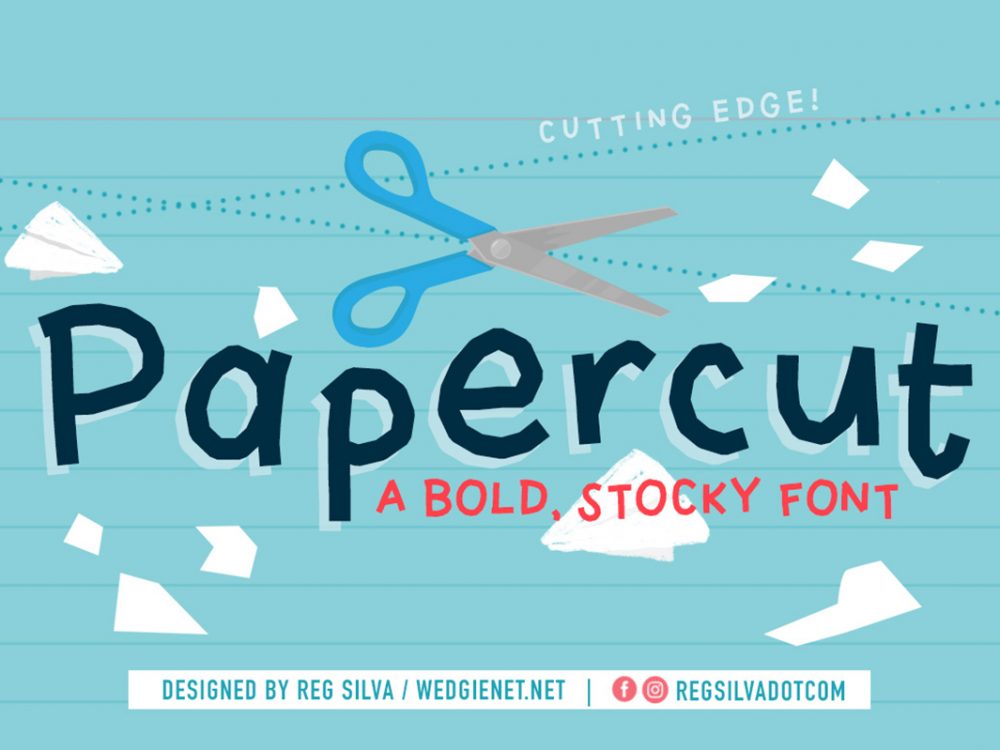Papercut Display Font Demo