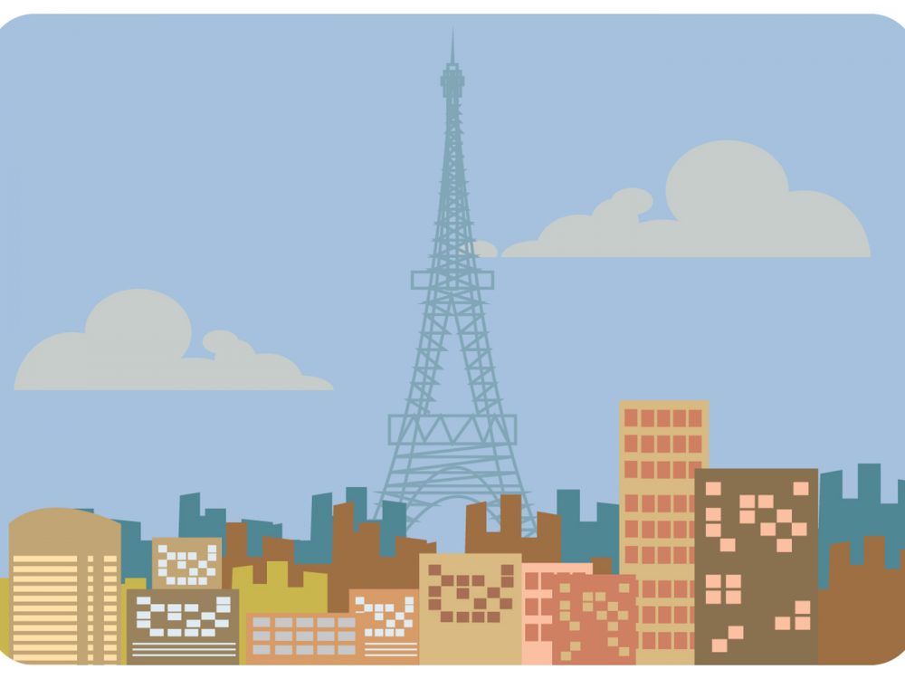 Paris Landscape Illustration