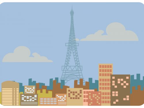 Paris Landscape Illustration